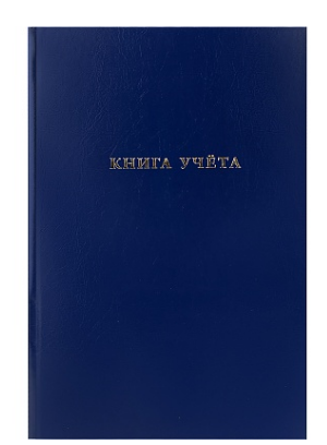 Книга учета, А4 бумвинил, 96л, синий, 96-9281