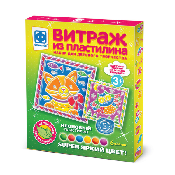 Витраж из пластилина Фантазер 'Набор №7' 747123